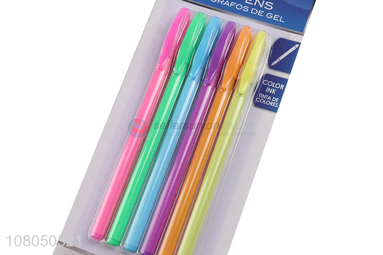 Wholesale Stationery 6 Color Gel Pens Set