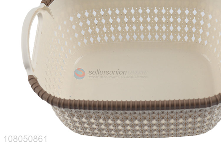 New Design Plastic Storage Basket With Handle For Household