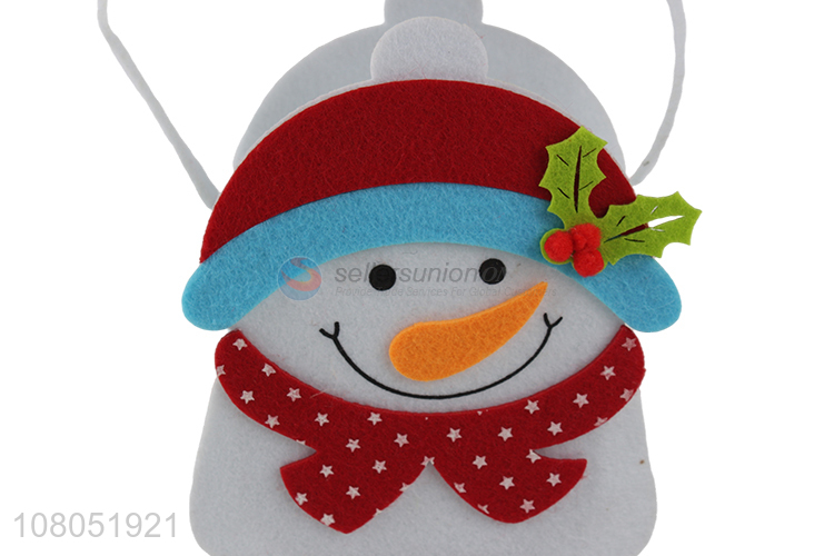 China products snowman christmas hand candy storage bag