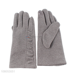 Online wholesale light gray portable cycling warm gloves