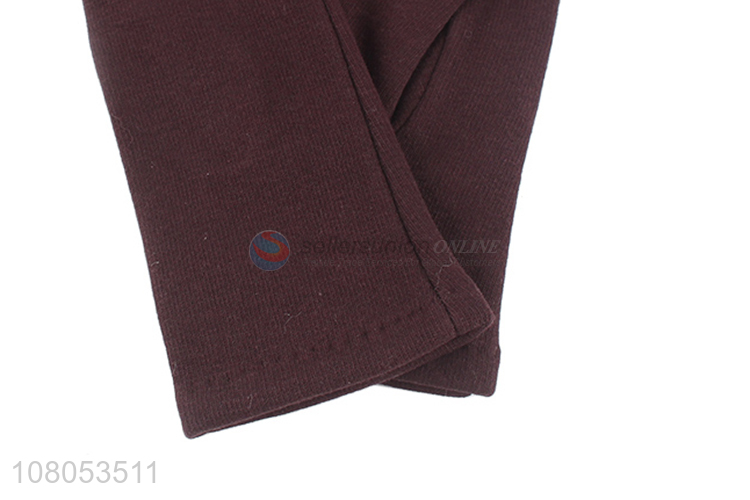 Factory direct sale wine red thickened warm gloves for ladies