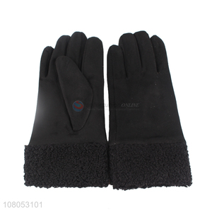 Factory direct sale gray outdoor thickened gloves for winter