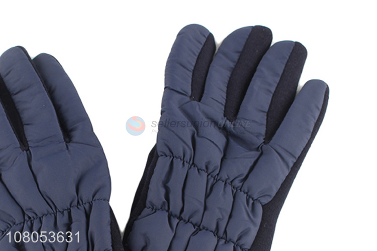 Good sale blue plus velvet gloves outdoor thicken warm gloves