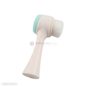 Factory wholesale white double-sided face wash brush