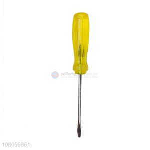 New arrival hand tool 4inch slotted screwdriver with transparent handle