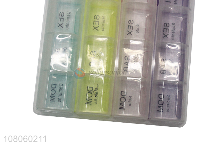 Yiwu wholesale multicolor pill box portable pill box