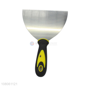 Wholesale carbon steel mirror polished putty knife with rubber handle