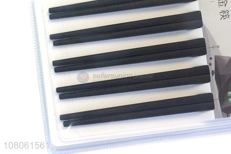 Best Selling 5 Pairs Anti-Mold Alloy Chopsticks Set