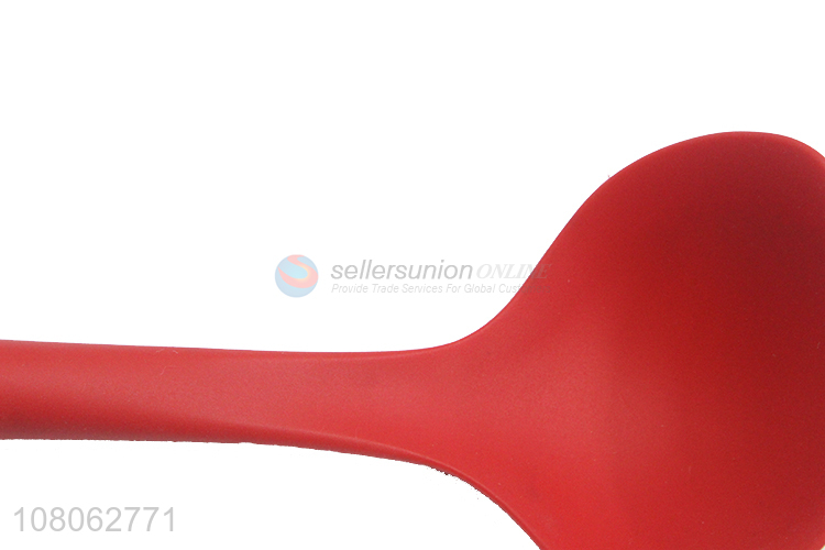 Yiwu factory red utensils plastic handle soup ladle spoon