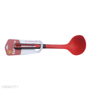 Yiwu factory red utensils plastic handle soup ladle spoon