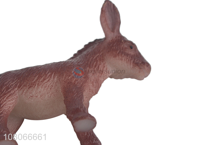 Wholesale PVC Simulation Little Donkey Model Toy