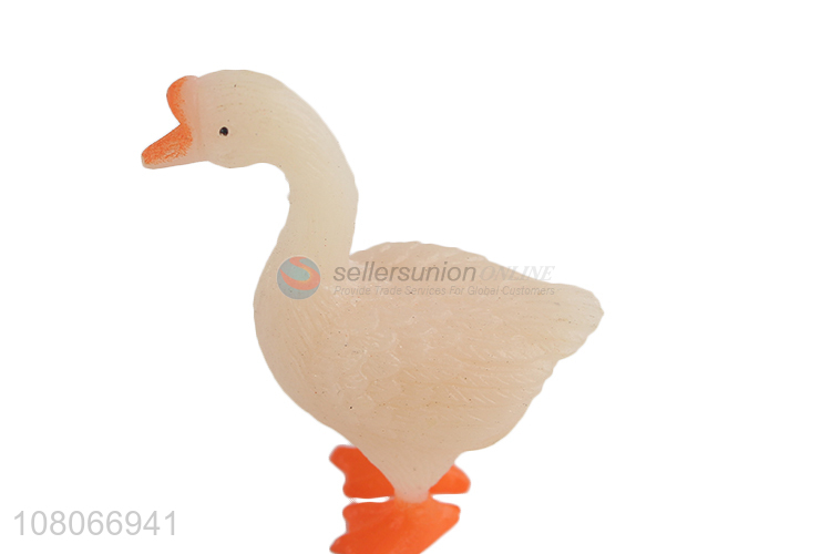 New Design White Goose Simulation Animal Model Toy