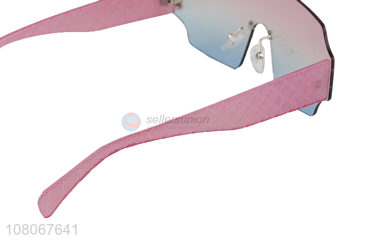 New arrival rimless sunglasses oversize polarized sunglasses for women