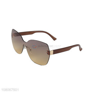 Wholesale women men sunglasses polarized rimless plastic sunglasses