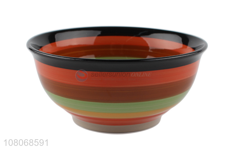 Good Sale Colorful Round Ceramic Bowls Rice Bowl