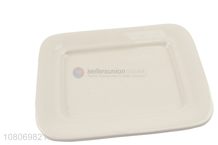 Wholesale creative embossed enamel ceramic butter dish with lid