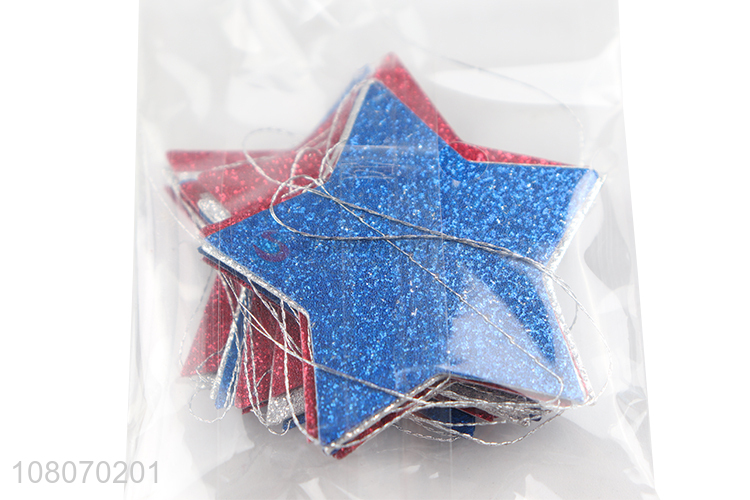 Factory wholesale multi-color five-pointed star ornaments for holiday