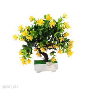 High quality yellow artificial flowers living room ornaments