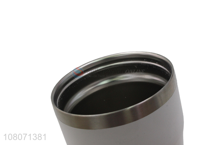 Yiwu supplier white stainless steel vacuum flask portable straw cup