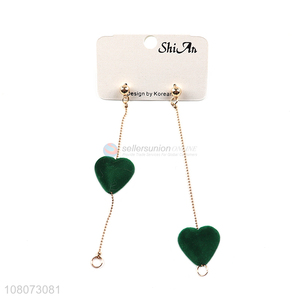 Latest products heart shape ear pendant earrings for ladies