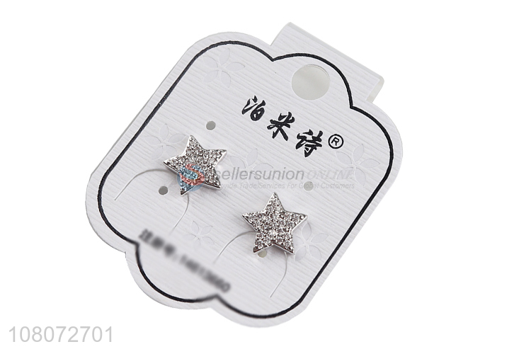 China sourcing silver star shape ear stud earrings for sale