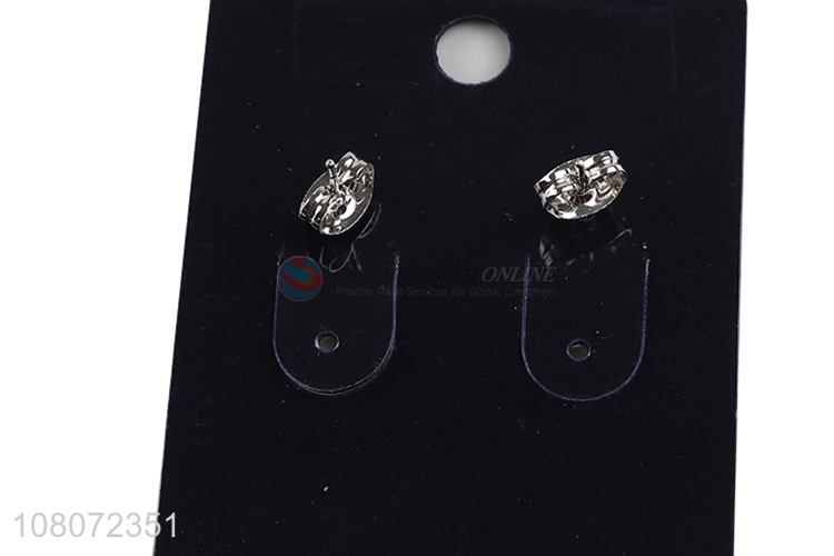 Yiwu wholesale silver fashion ear stud earrings for girls