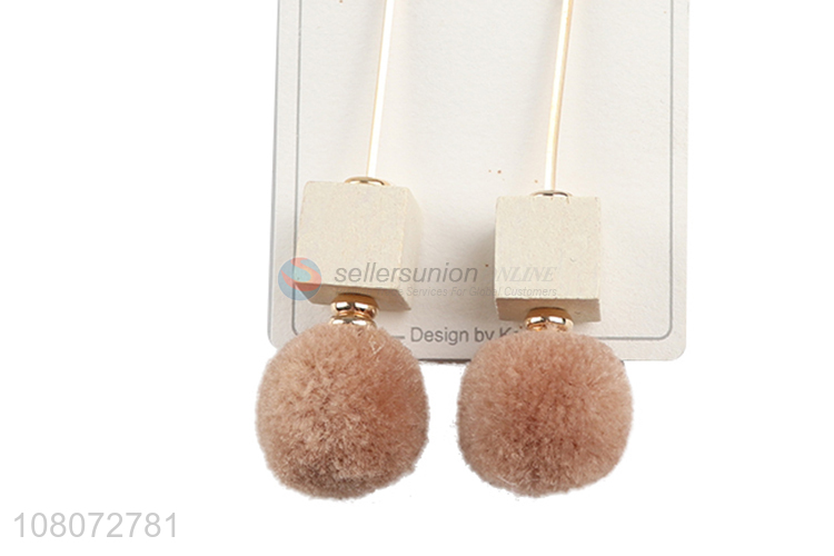 Hot sale pink pendant long style earrings ear decoration