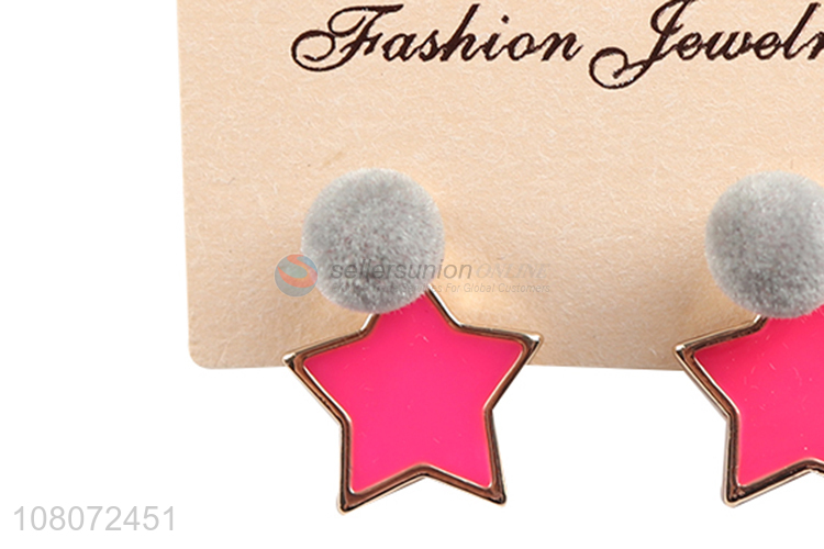 Yiwu market star shape fashion jewelry earrings