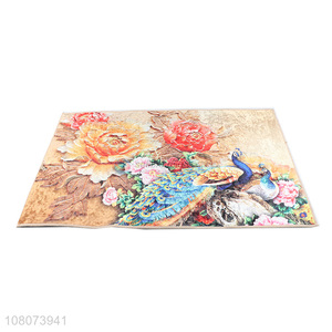 Custom Gold Velvet Printed Floor Mat Non-Slip Door Mat