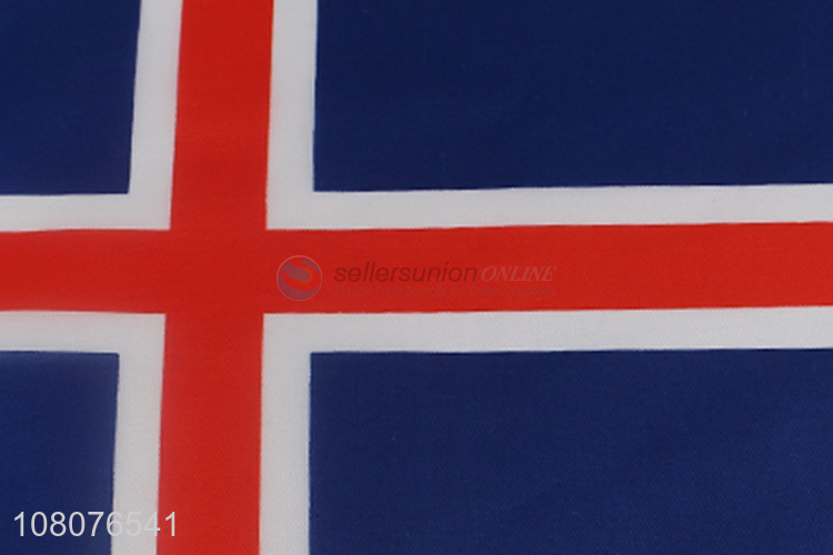 Factory supply Iceland national flags for indoor decoration