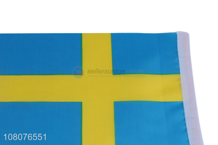 Good price polyester Sweden country flags hanging flags