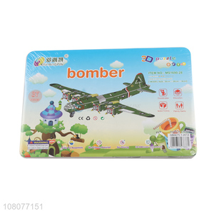 New design 3D bomber puzzle children educational DIY puzzle 37 pieces