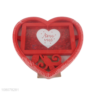 Popular Heart Shape Picture Frame Fashion Plastic Photo Frame