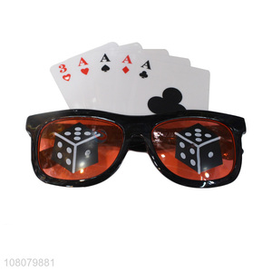 Creative deign playing cards party decoration glasses for sale