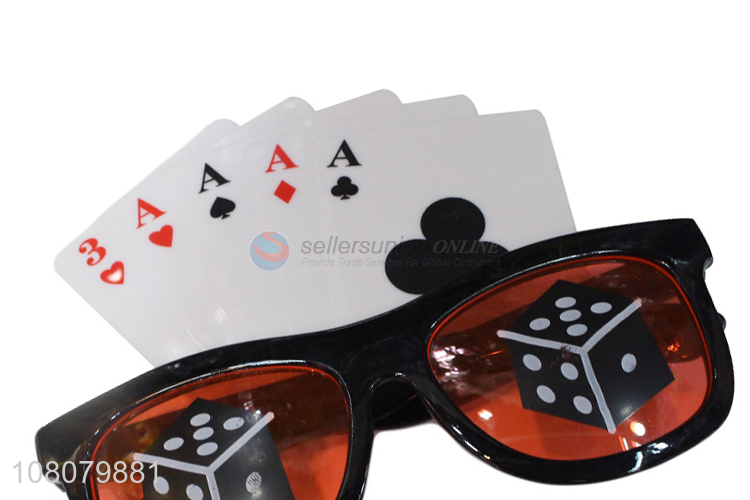 Creative deign playing cards party decoration glasses for sale