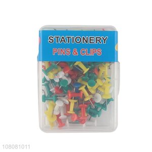 High quality colorful plastic head push pins thumbtacks office tacks