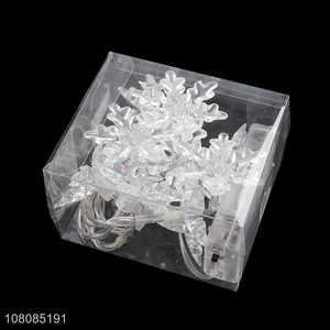 Low price 10-count led snowflake fairy string light outdoor Christmas lights