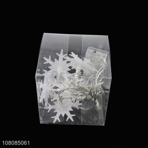 New arrival 10-count led snowflake battery operated outdoor string light