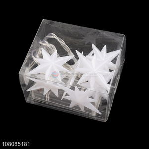 Wholsale 10-count led snowflake string light waterproof Christmas fairy light