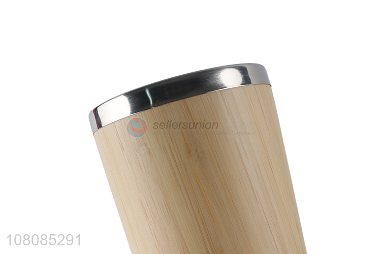 Wholesale creative wood grain stainless steel water cofee tumbler car mugs