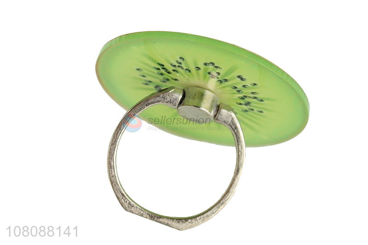 Top product kiwi fruit cell phone ring grips holder stand