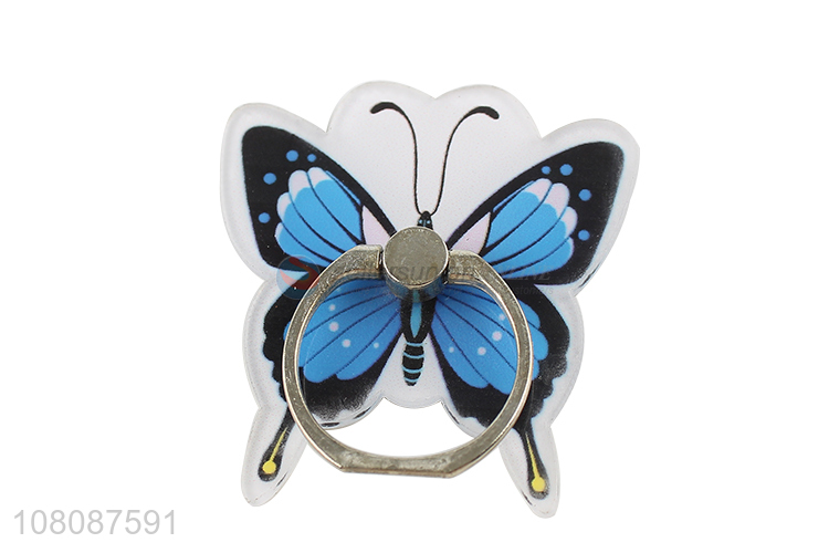 New hot sale butterfly acrylic cell phone ring holder stand