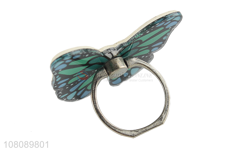 Hot sale butterfly finger ring portable mobile phone holder