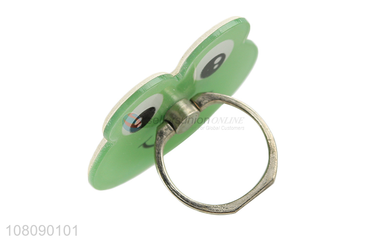 Yiwu market cartoon frog acrylic finger ring holder for cellphone