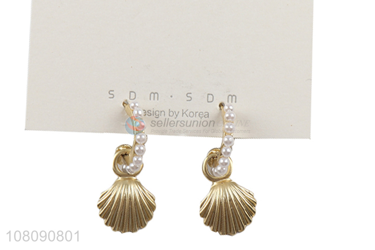 Good Quality Scallop Shape Pendant Earring Wholesale