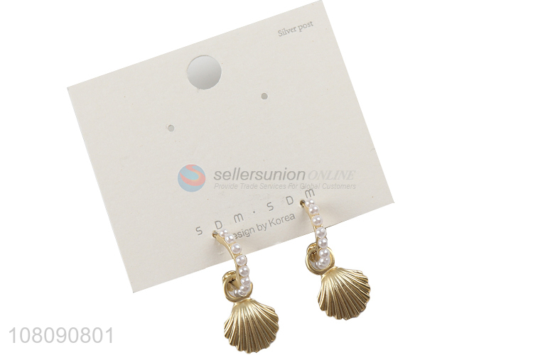 Good Quality Scallop Shape Pendant Earring Wholesale