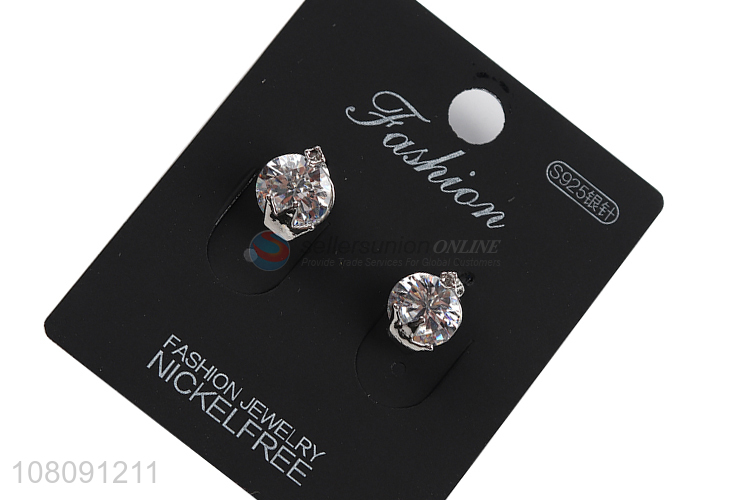 Custom Fashion Rhinestone Earrings Ladies Ear Stud