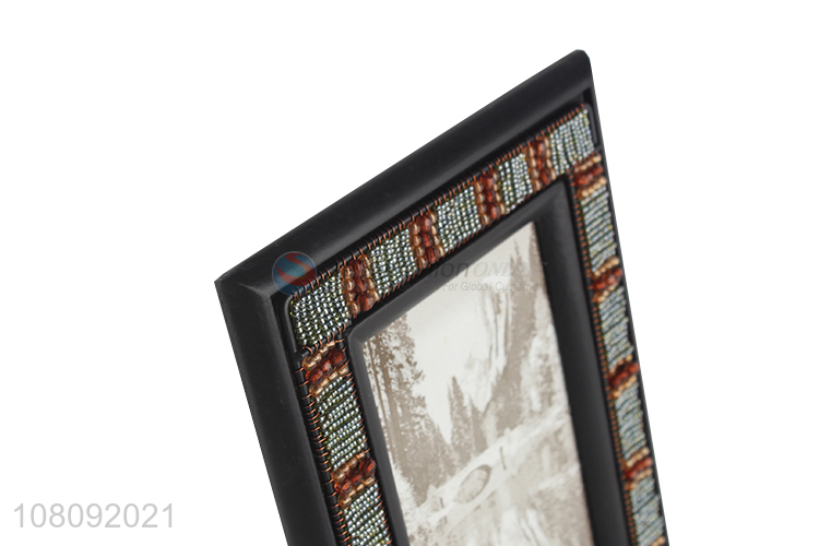 Online wholesale beaded picture frame retro wooden photo frame