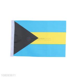 Low price wholesale Bahamas hand waving flag car flag