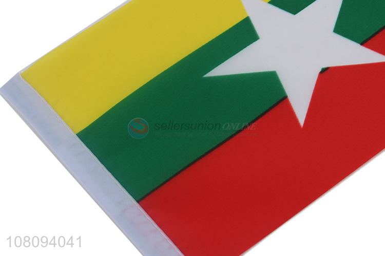 Low price wholesale Myanmar national flag hanging banner